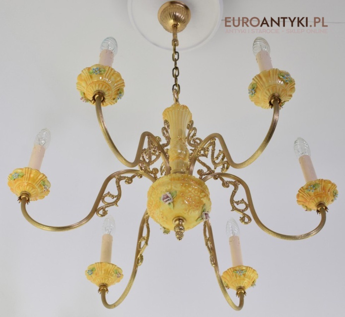 żółty żyrandol rustykalny żółty żyrandol rustykalny